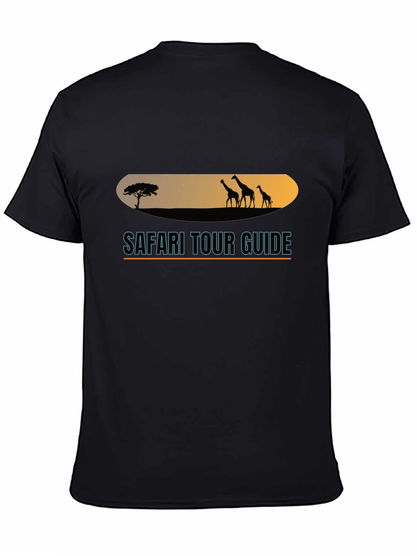 Safari Tour Guide Black T-Shirt