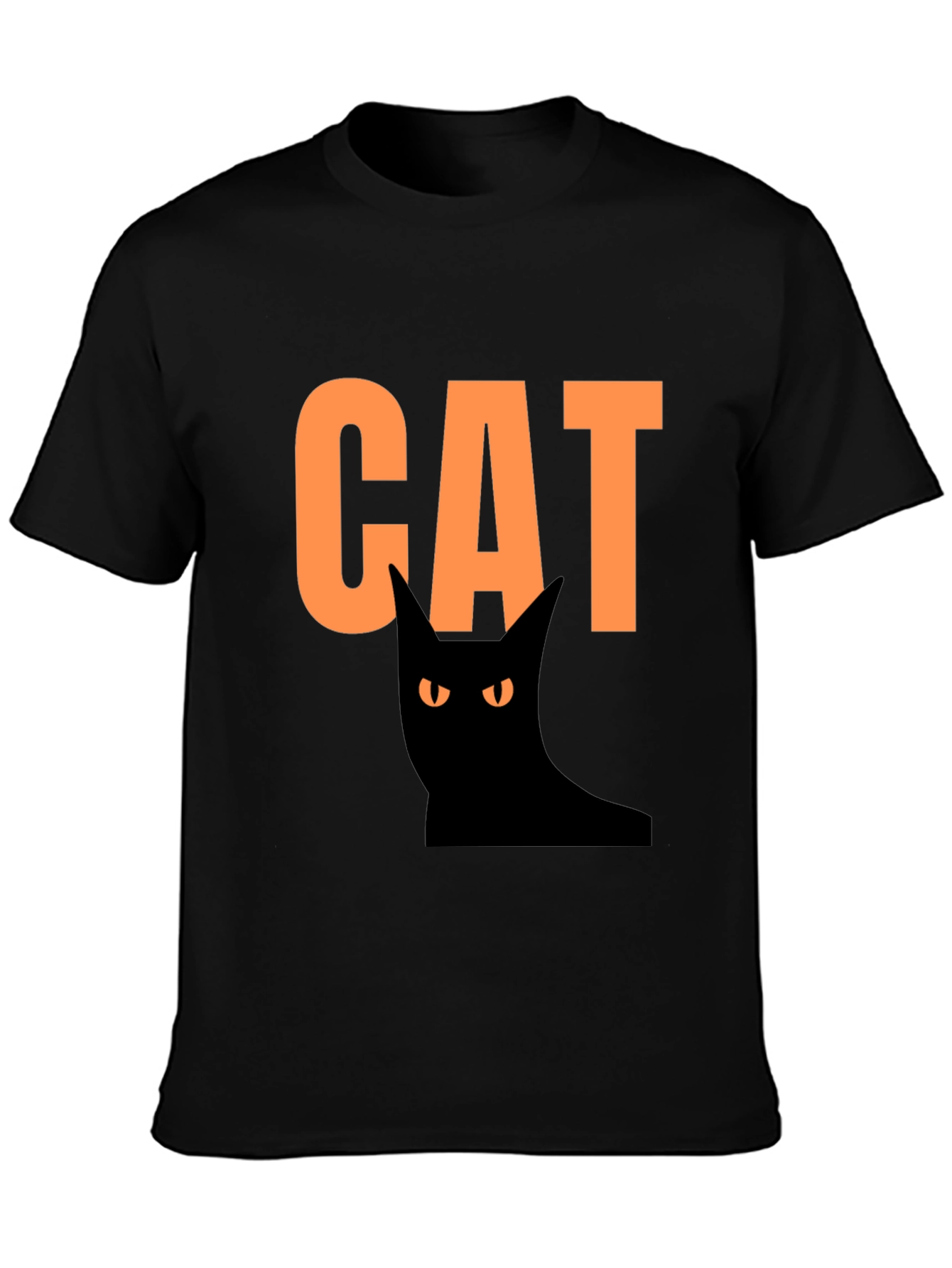 Halloween Cat Graphic Tee - Spooky Fun!