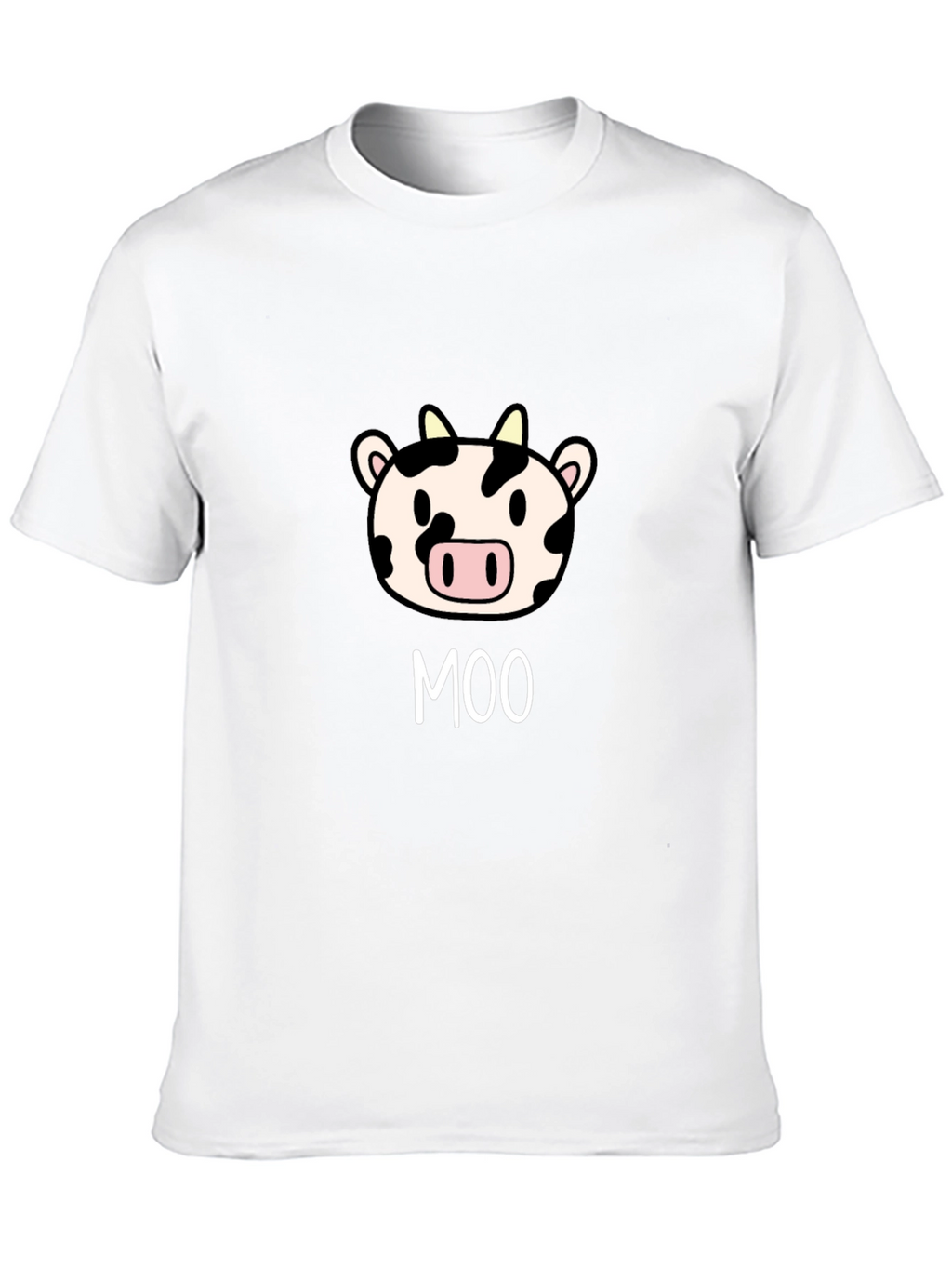 Moo Cow Graphic Tee - Cute Cartoon Animal T-Shirt