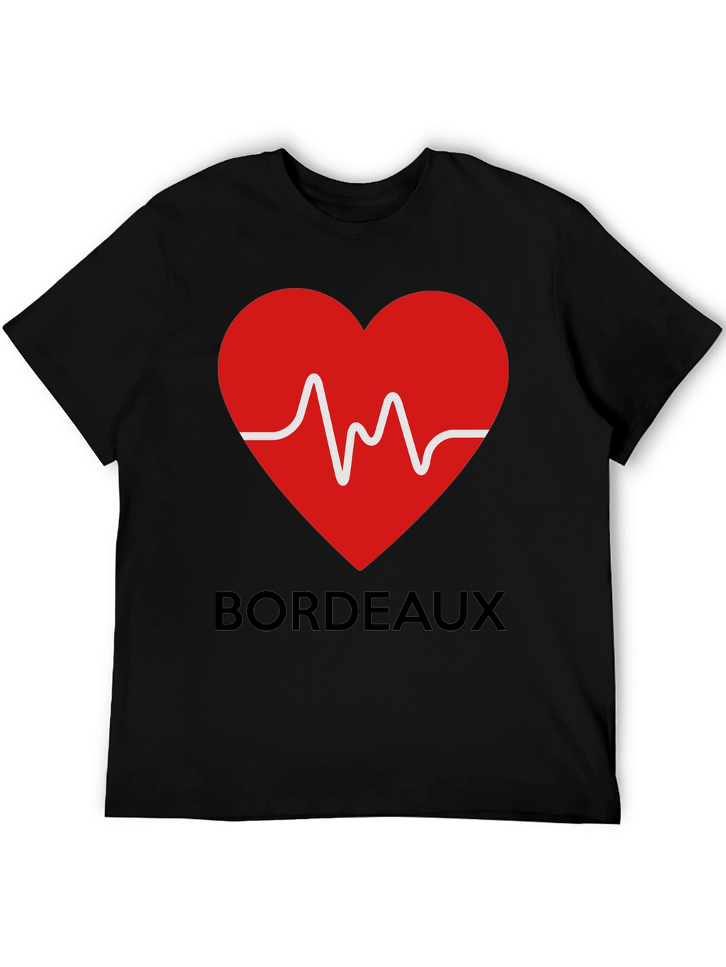 Heartbeat Bordeaux Graphic Tee - Stylish & Unique