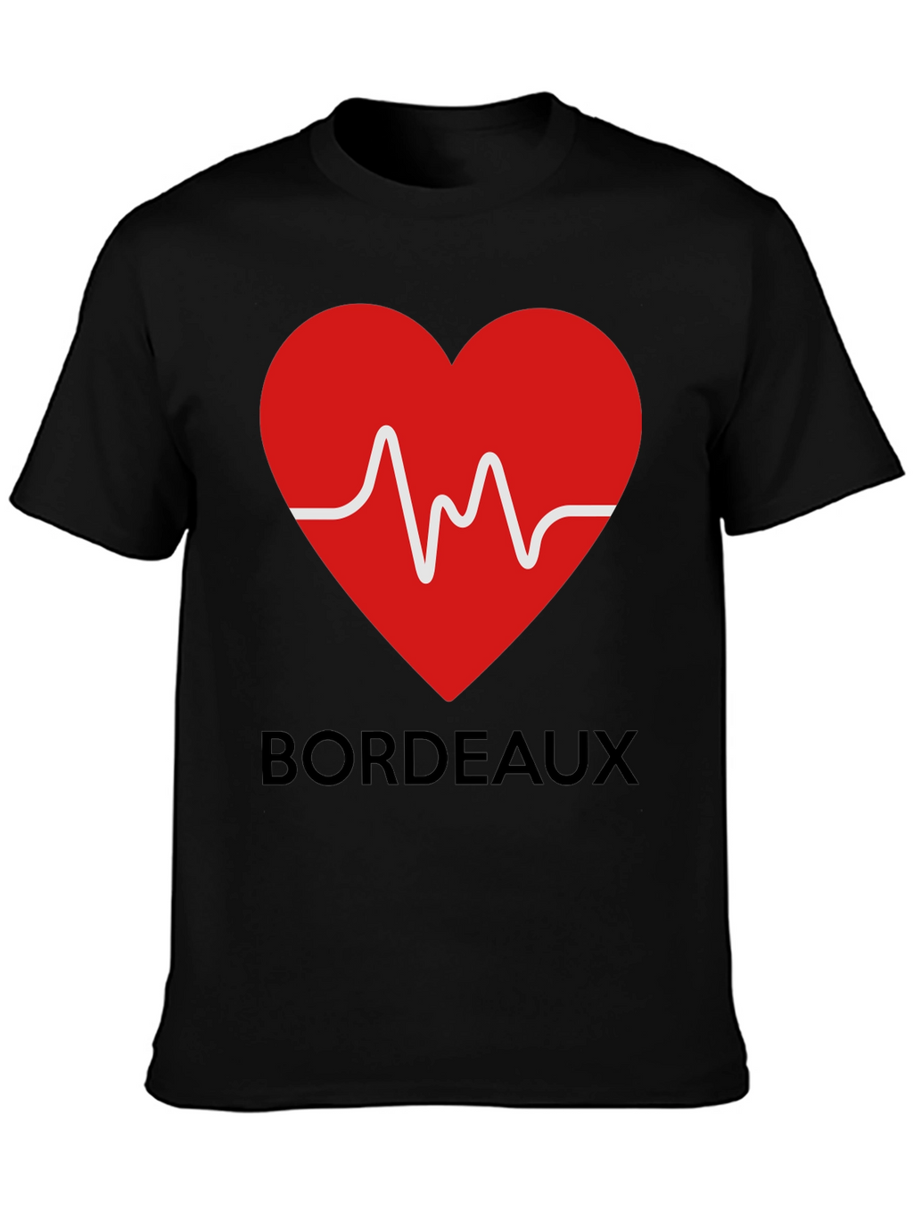 Heartbeat Bordeaux Graphic Tee - Stylish & Unique