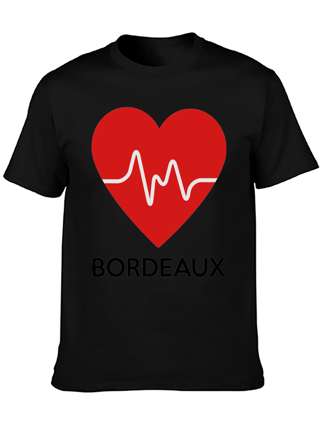 Heartbeat Bordeaux Graphic Tee - Stylish & Unique