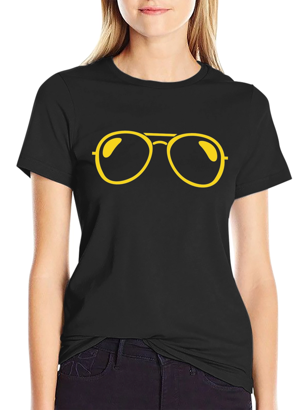 Cool Shades Graphic Tee - Black Cotton Blend
