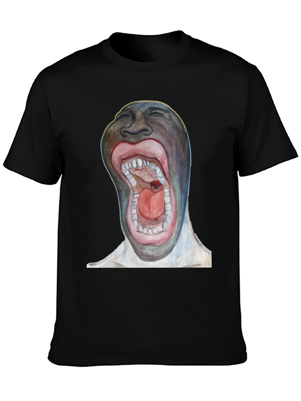 Surreal Open Mouth Graphic T-Shirt