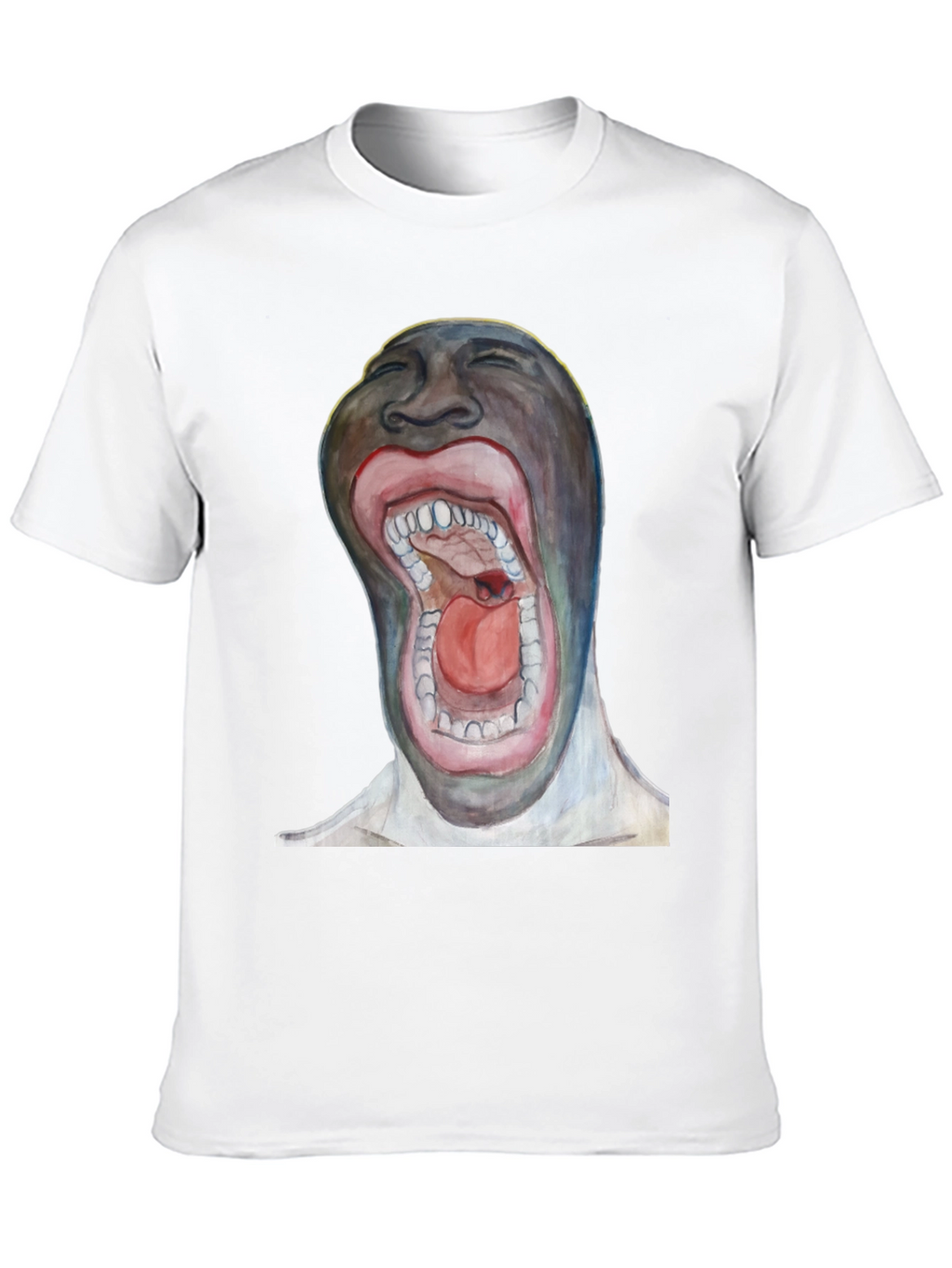Surreal Open Mouth Graphic T-Shirt
