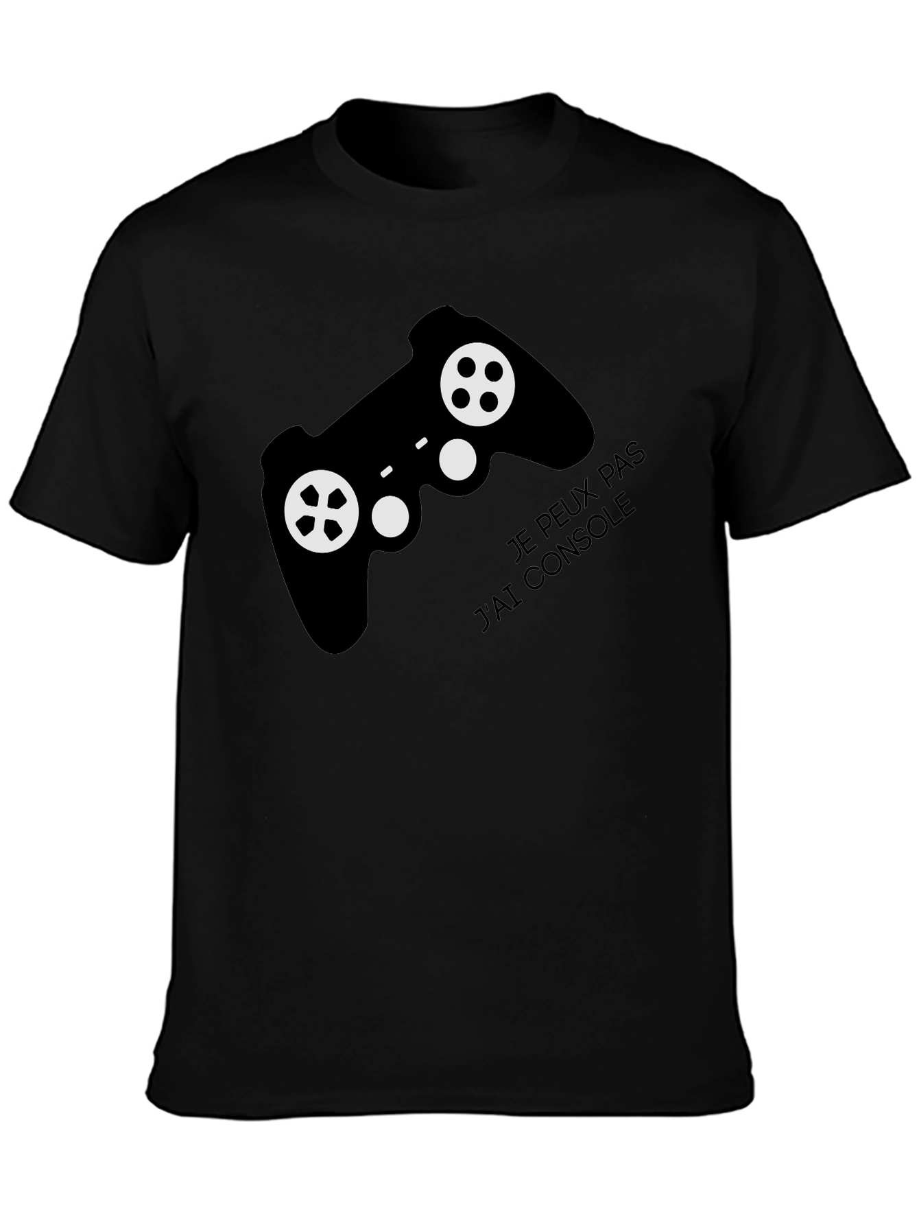 Gaming Console T-Shirt - Je Peux Pas Jai Console - Black