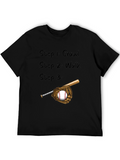 Baseball Steps Mens Black T-Shirt