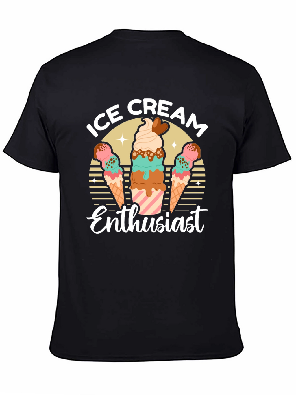 Ice Cream Enthusiast Graphic T-Shirt