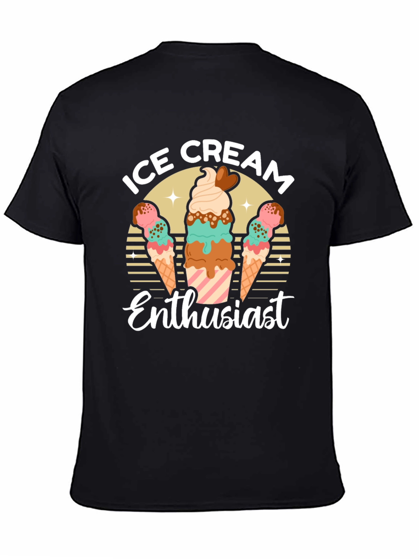 Ice Cream Enthusiast Graphic T-Shirt