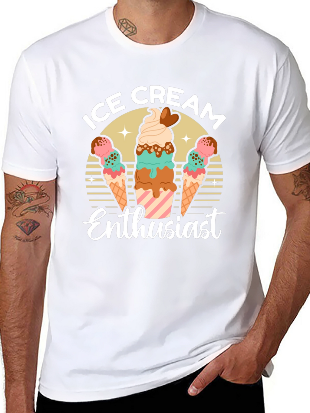 Ice Cream Enthusiast Graphic T-Shirt