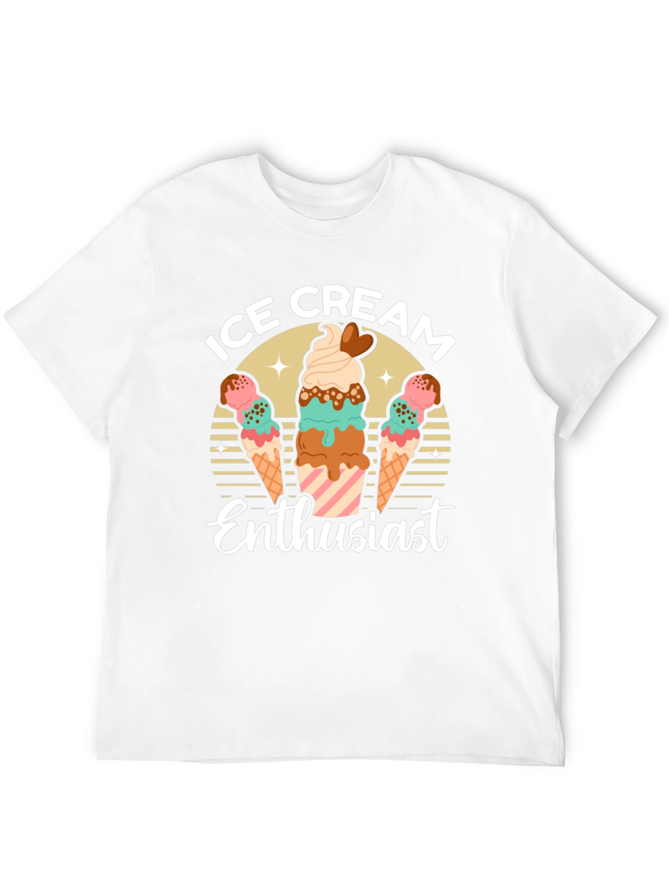 Ice Cream Enthusiast Graphic T-Shirt