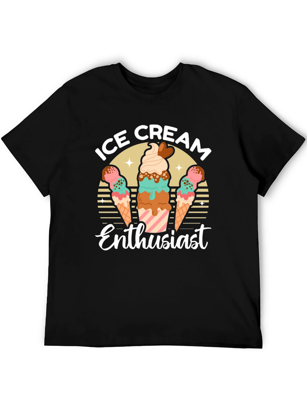 Ice Cream Enthusiast Graphic T-Shirt