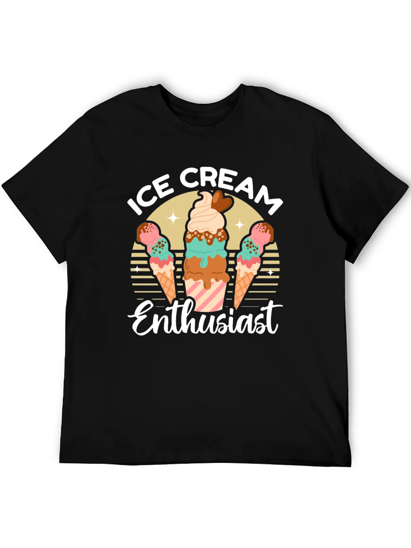 Ice Cream Enthusiast Graphic T-Shirt
