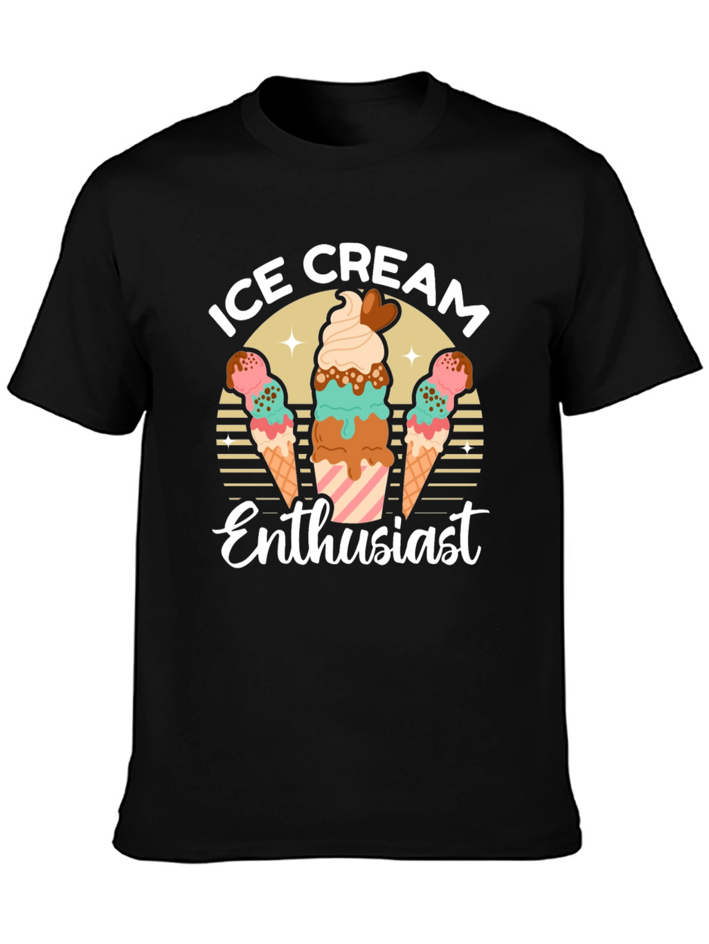 Ice Cream Enthusiast Graphic T-Shirt
