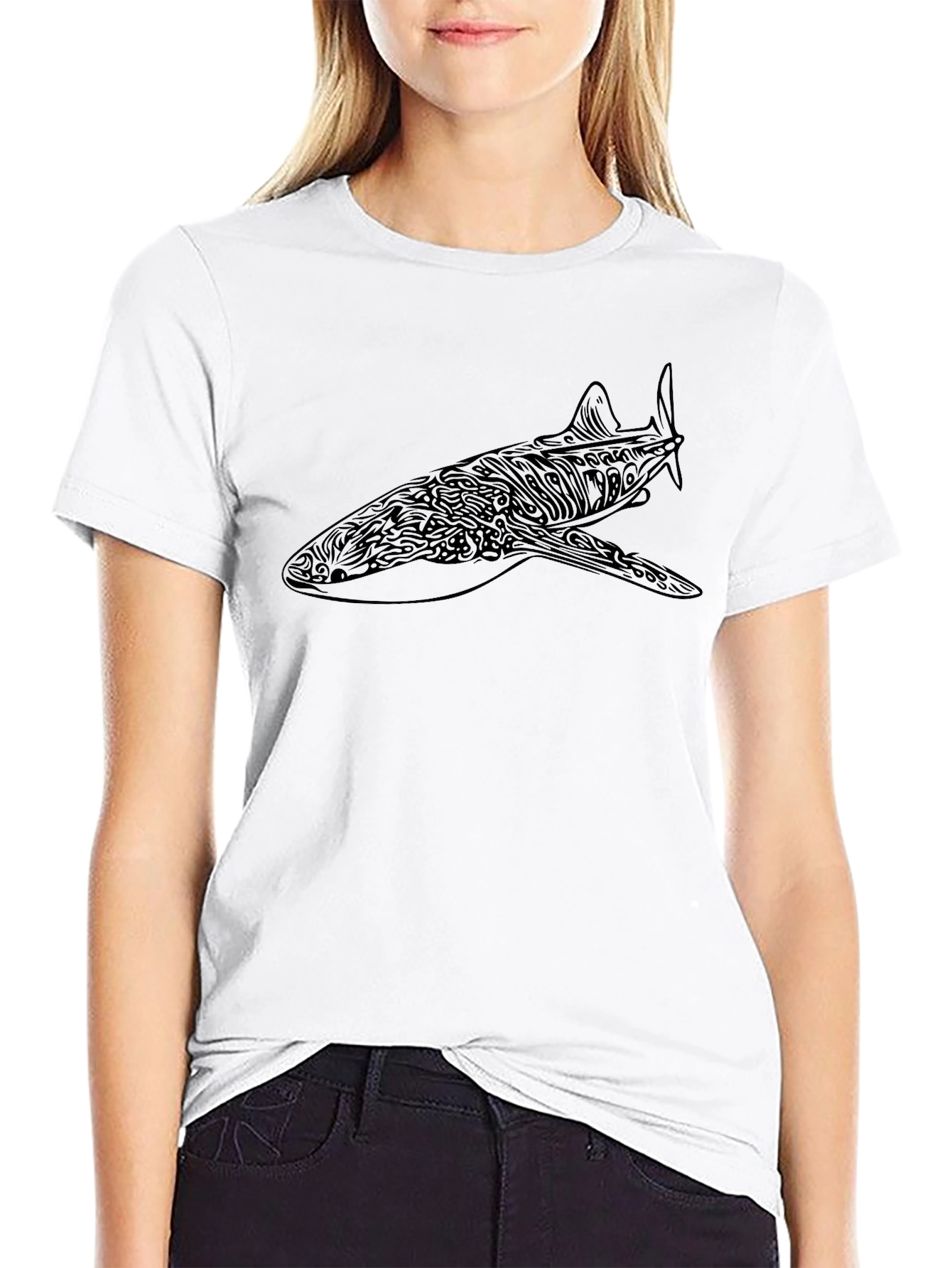 Whale Shark Graphic Tee - Black
