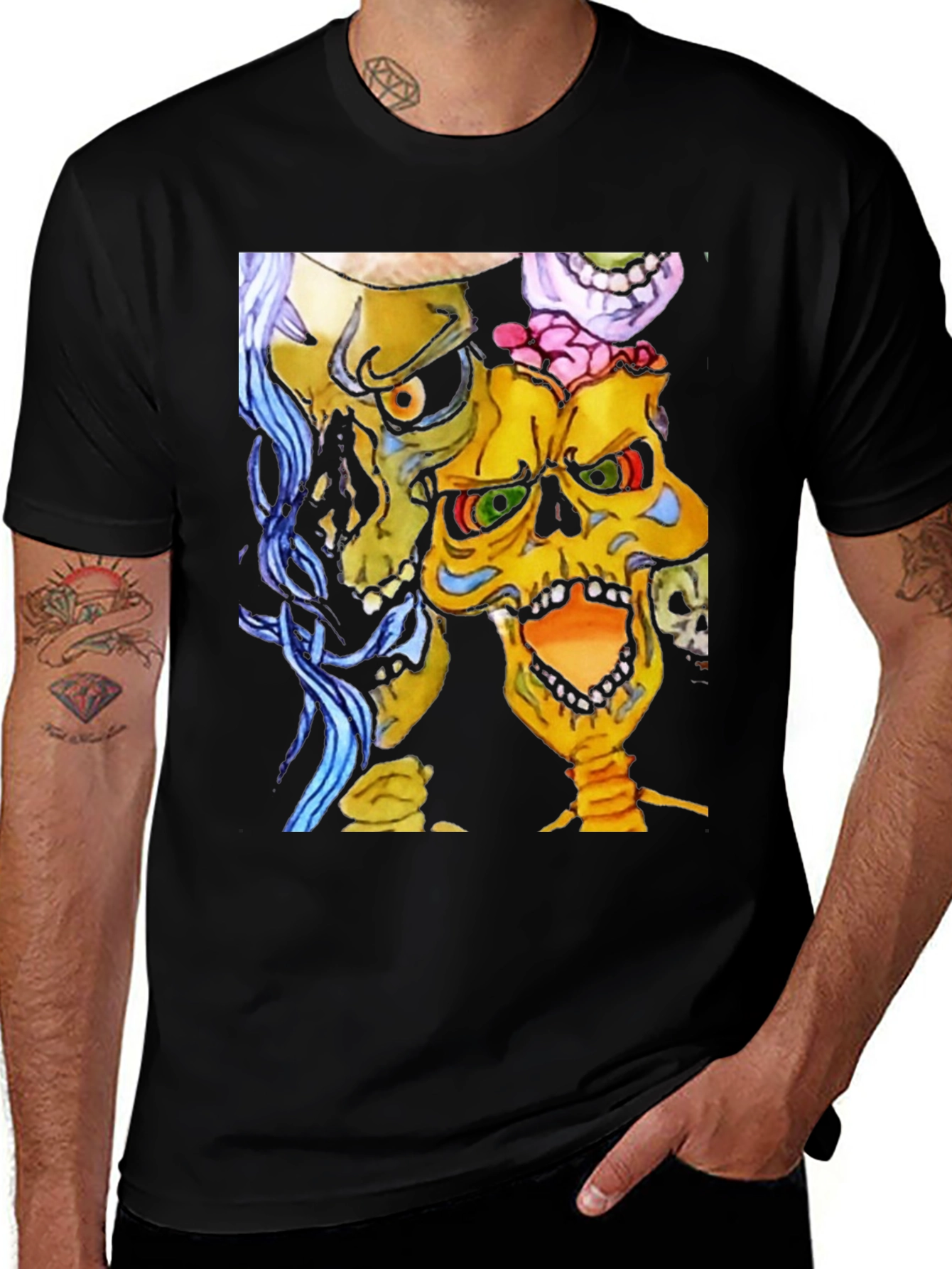 Skull Pile Graphic T-Shirt