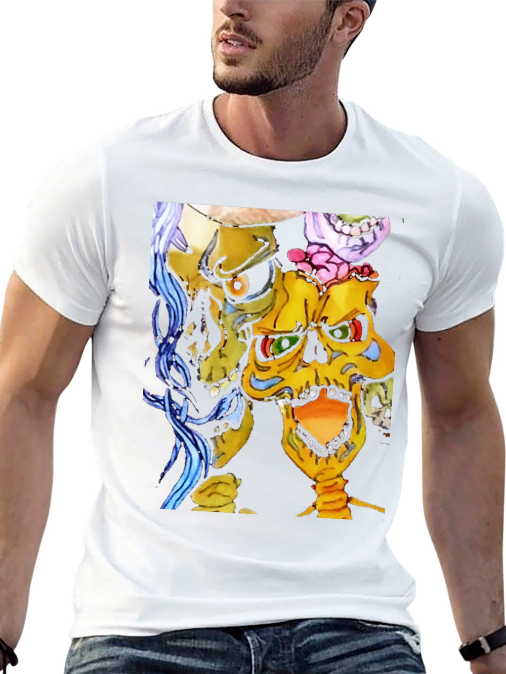 Skull Pile Graphic T-Shirt