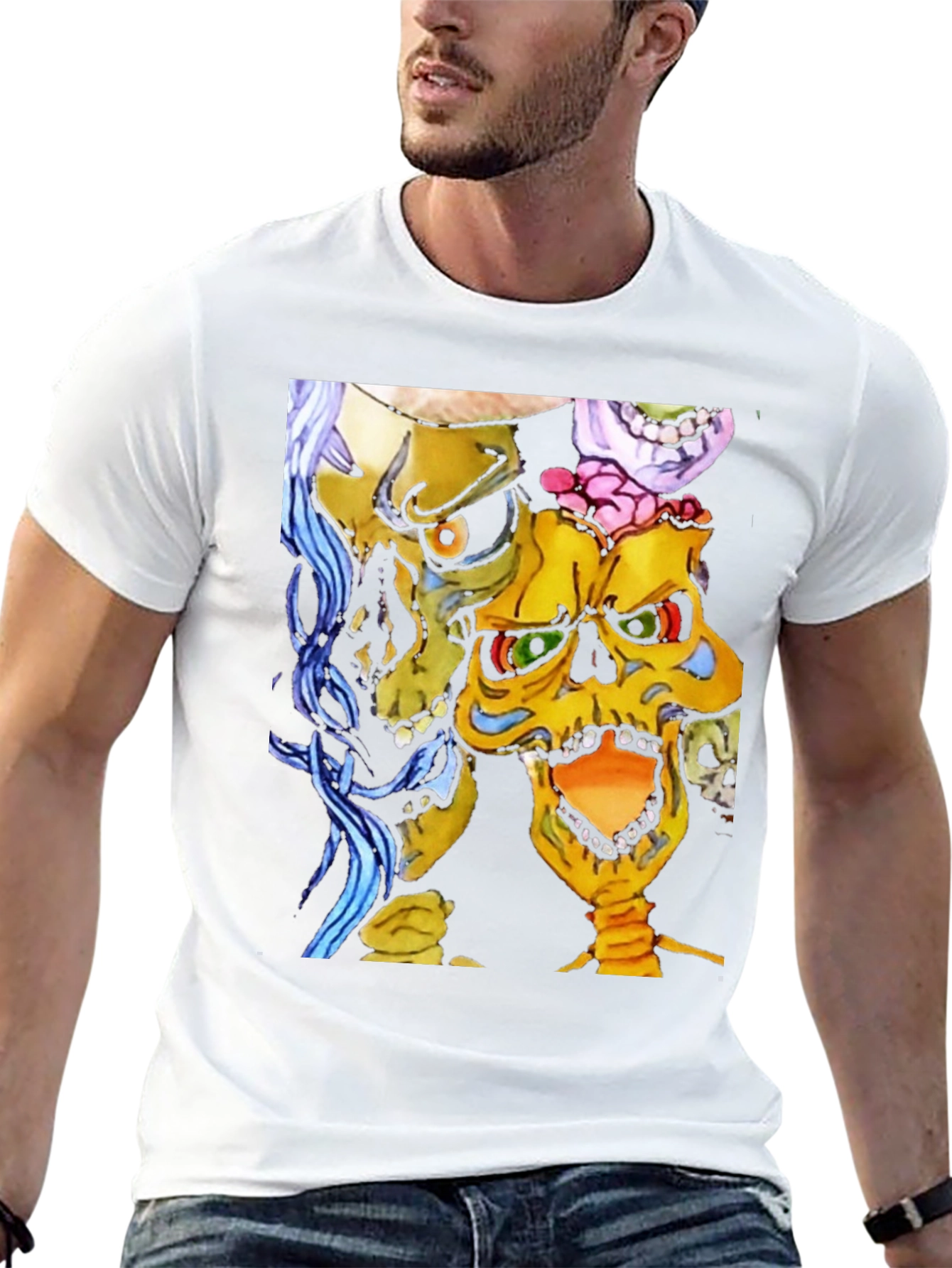 Skull Pile Graphic T-Shirt