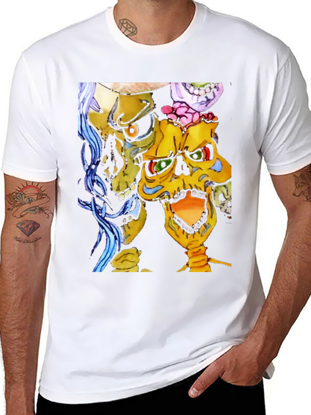 Skull Pile Graphic T-Shirt