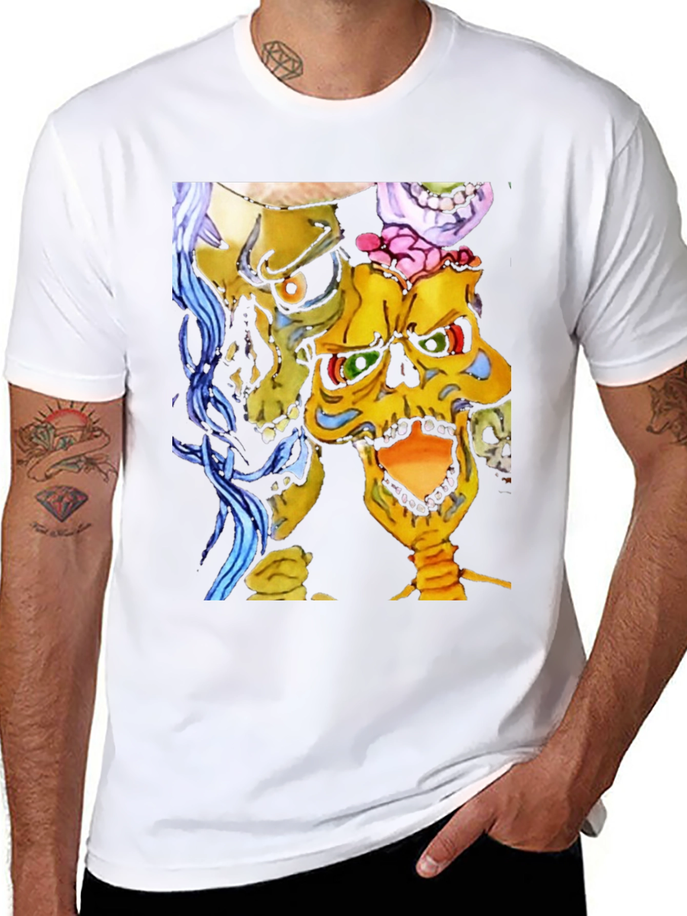 Skull Pile Graphic T-Shirt
