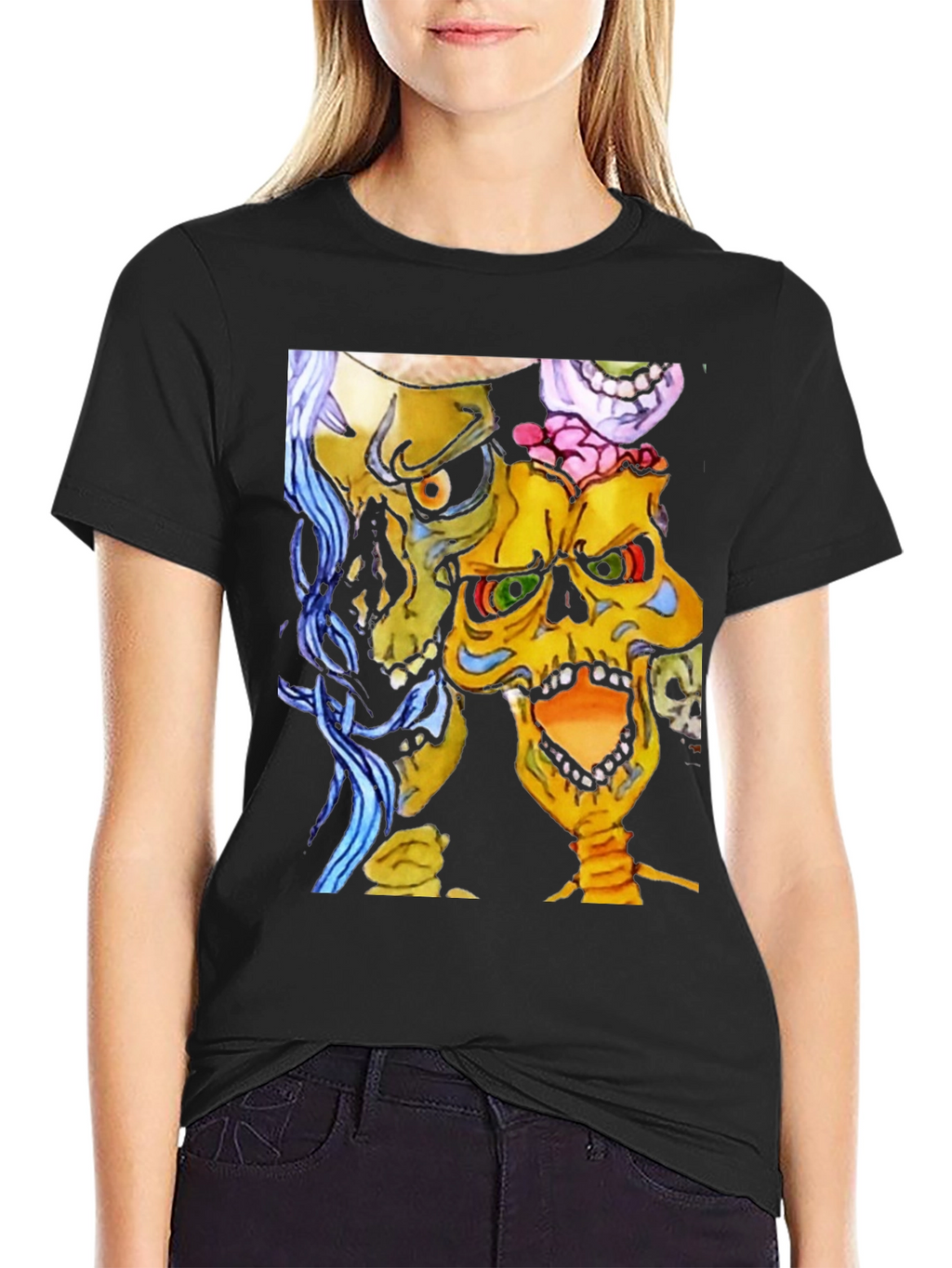 Skull Pile Graphic T-Shirt