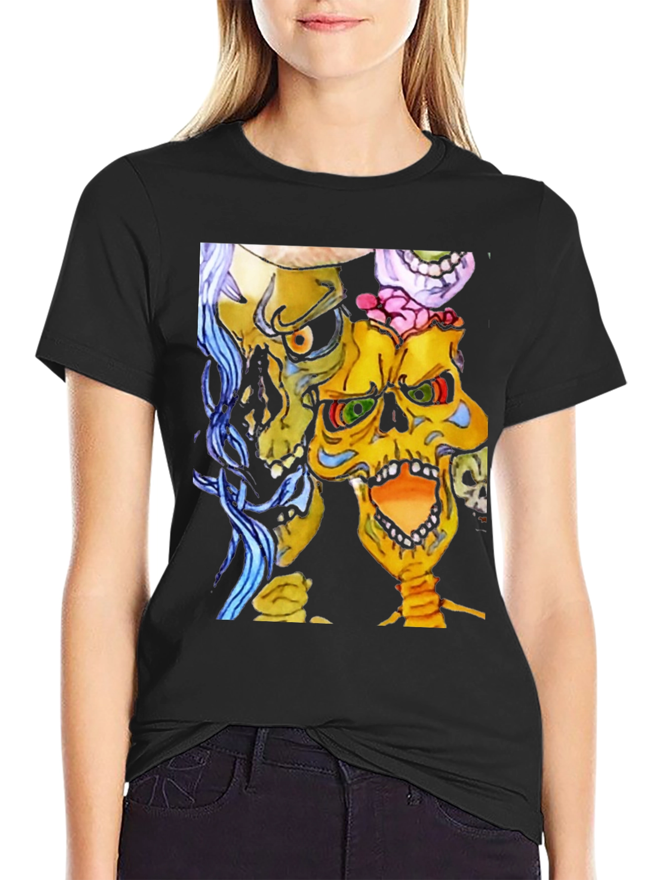 Skull Pile Graphic T-Shirt