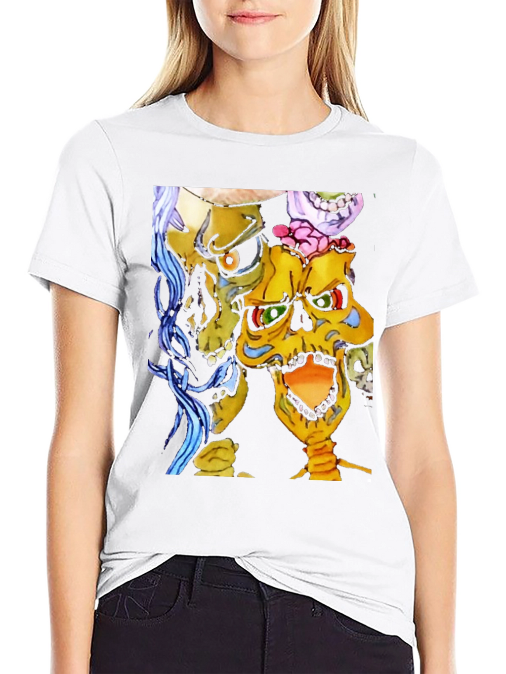 Skull Pile Graphic T-Shirt