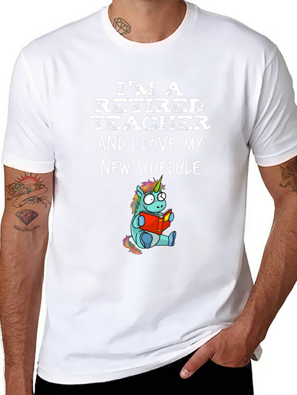 Retired Teacher Unicorn T-Shirt