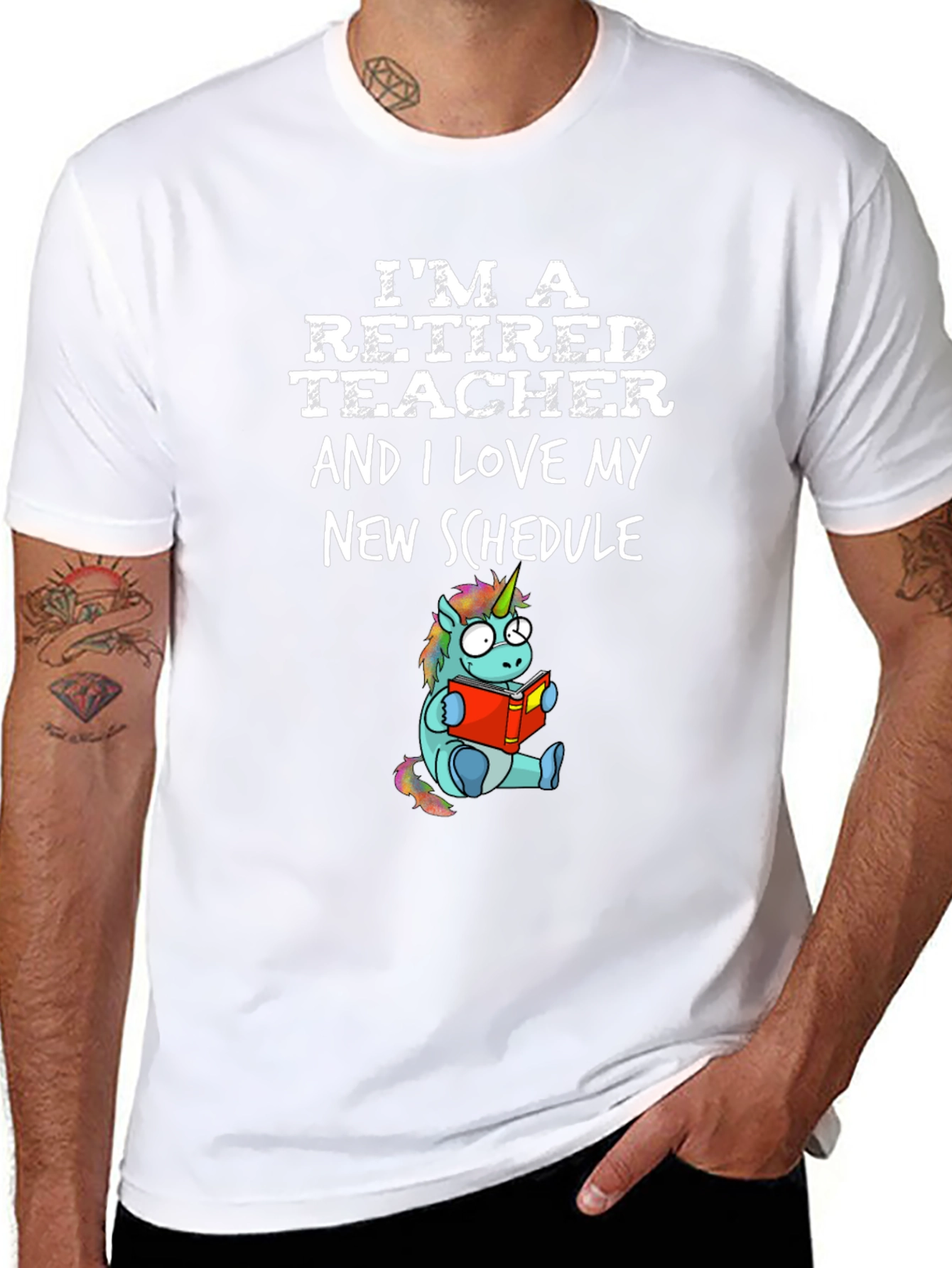 Retired Teacher Unicorn T-Shirt