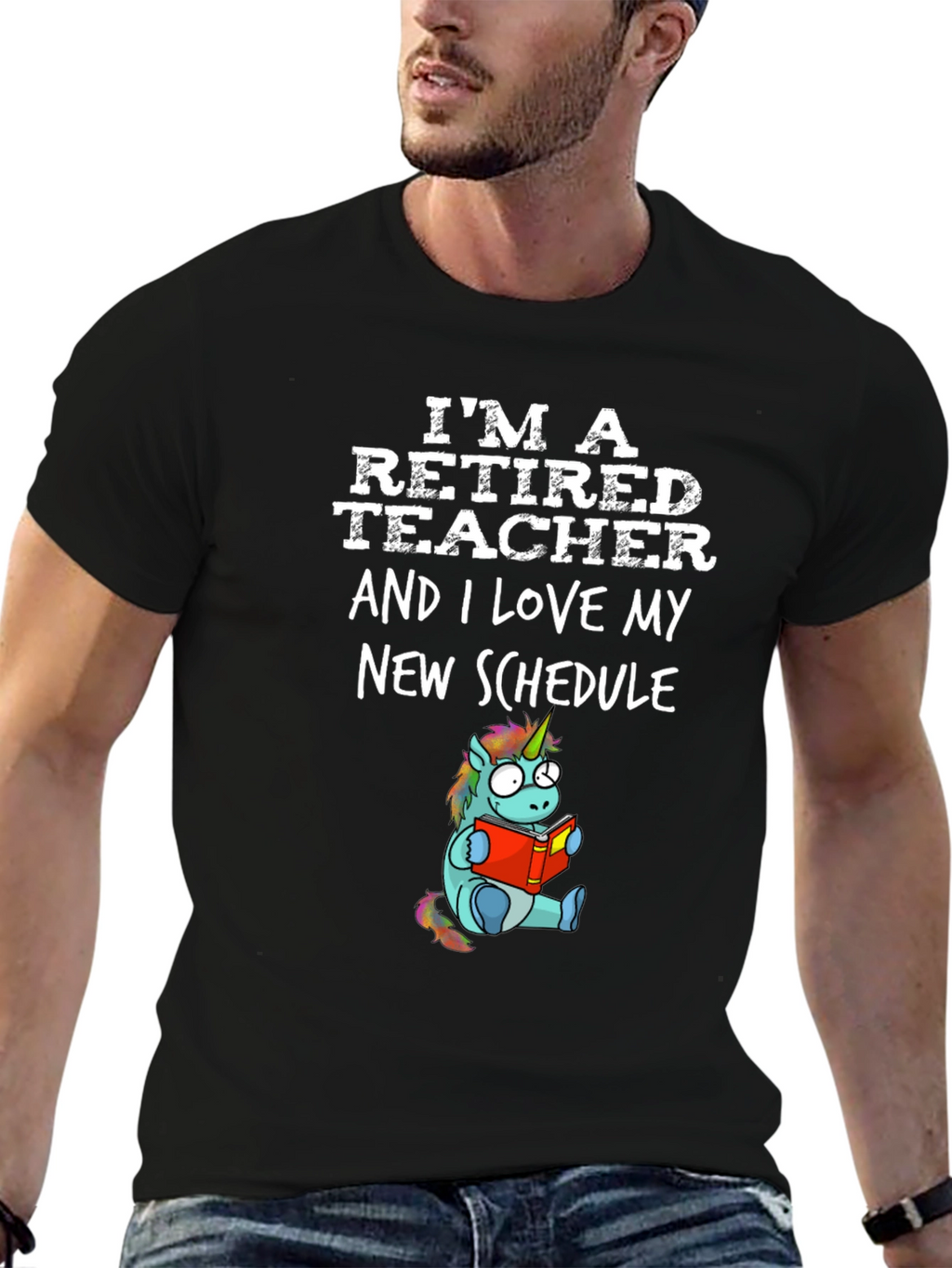 Retired Teacher Unicorn T-Shirt