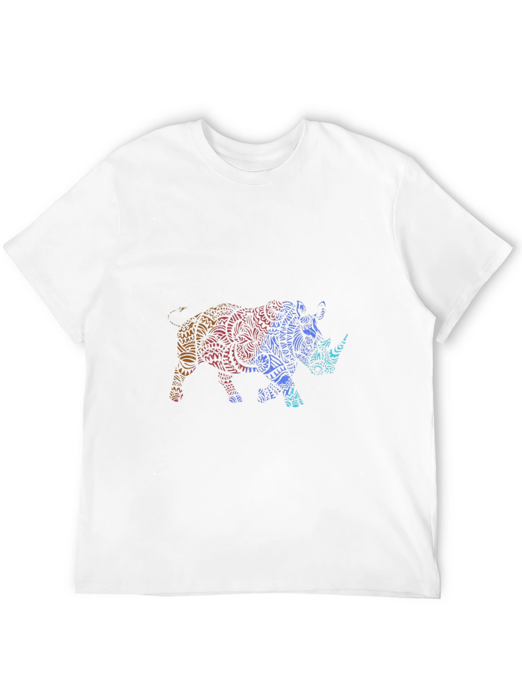 Stylish Rhino Graphic Tee - Mens Black T-Shirt