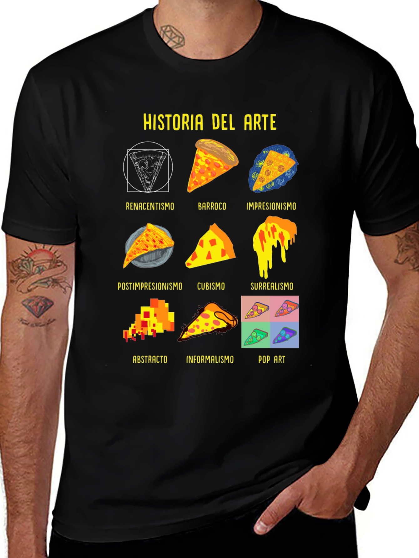 Art History Pizza T-Shirt - Unique Design