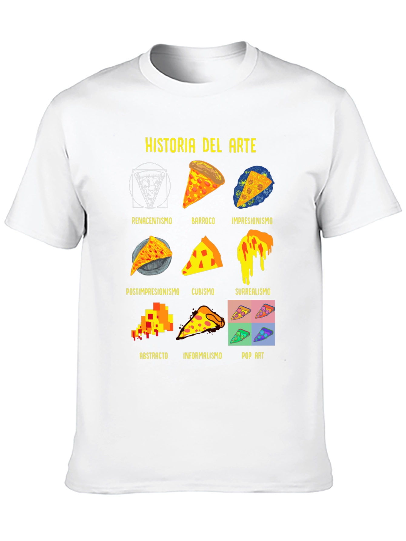 Art History Pizza T-Shirt - Unique Design
