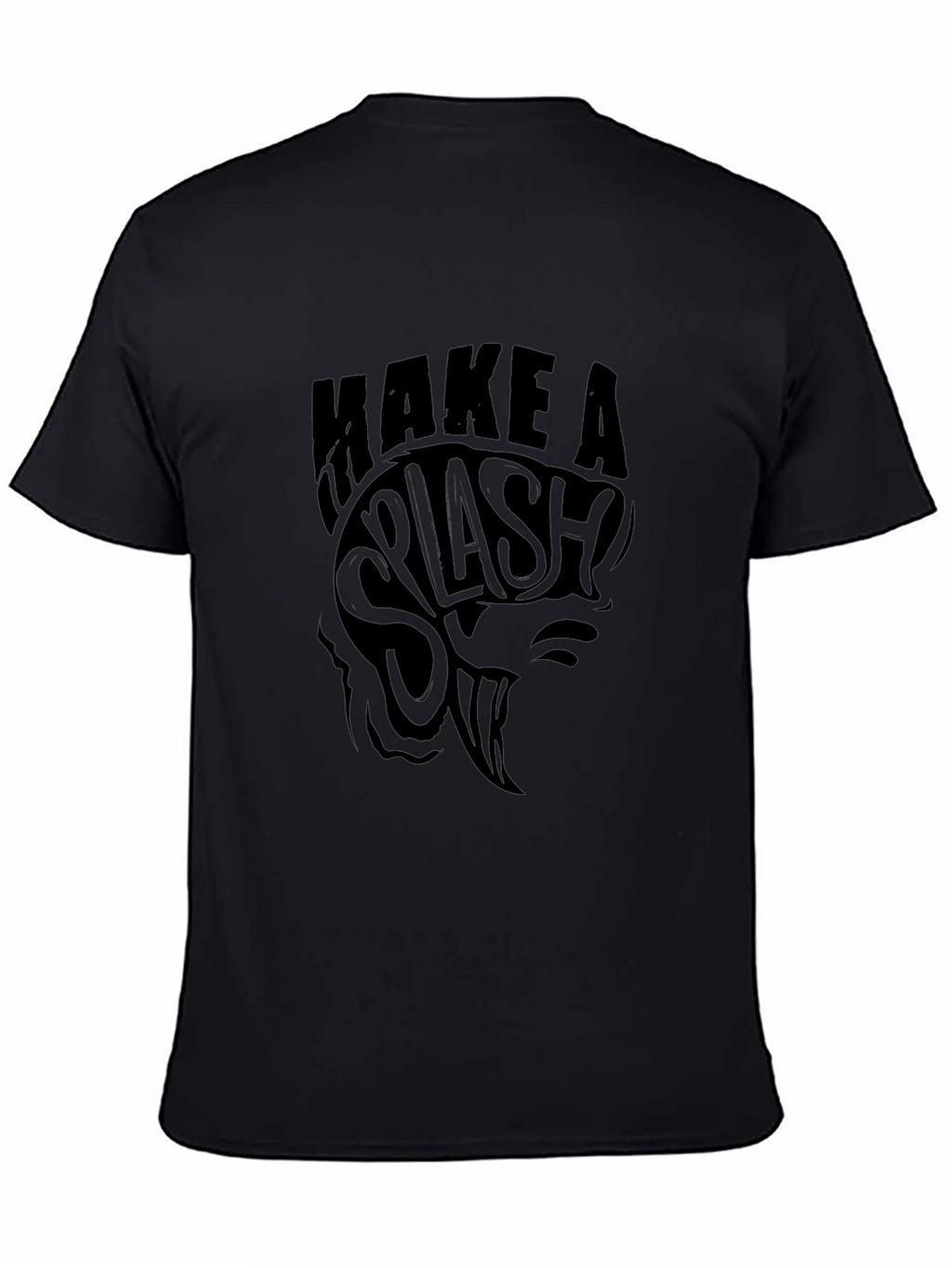 Make a Splash Graphic Tee - Black Cotton T-Shirt