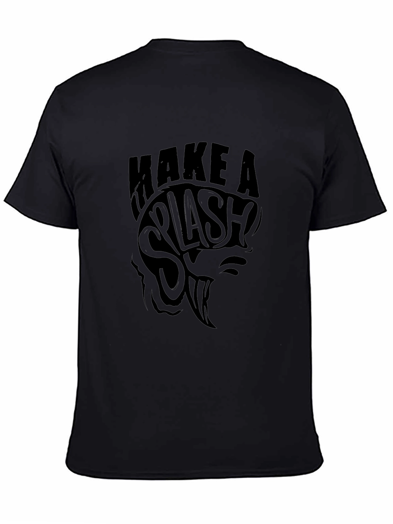 Make a Splash Graphic Tee - Black Cotton T-Shirt
