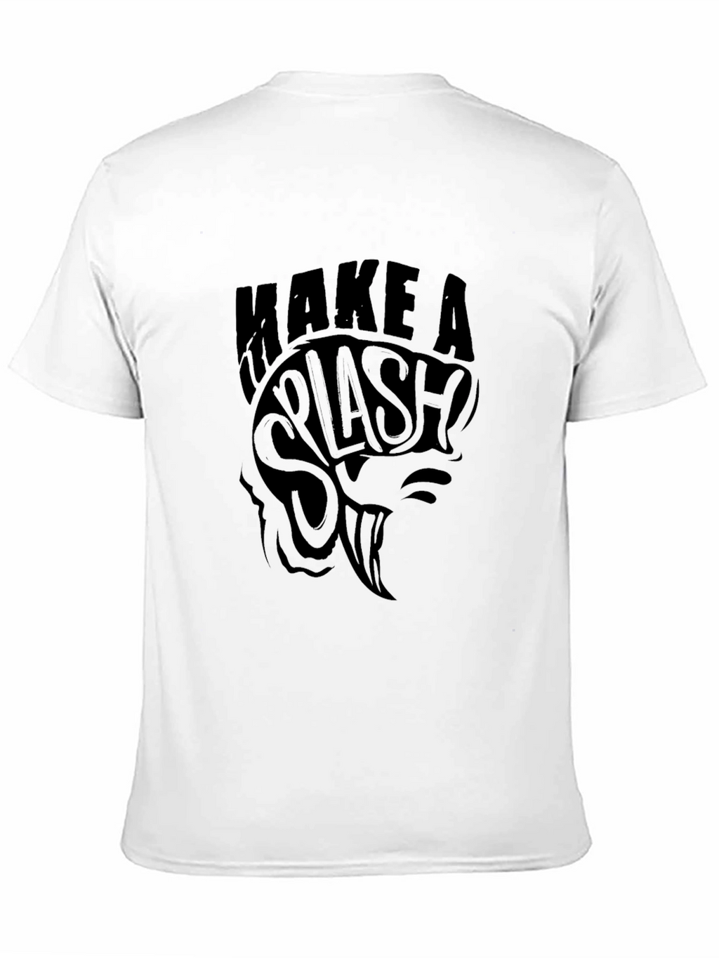Make a Splash Graphic Tee - Black Cotton T-Shirt