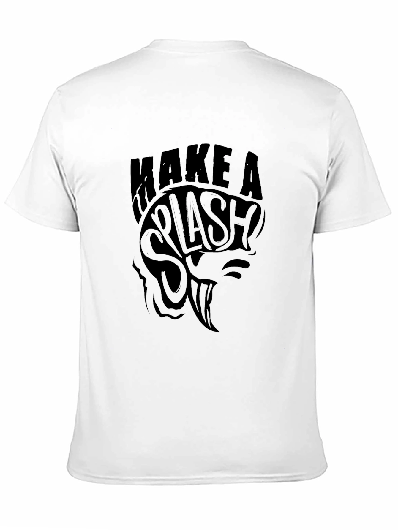 Make a Splash Graphic Tee - Black Cotton T-Shirt