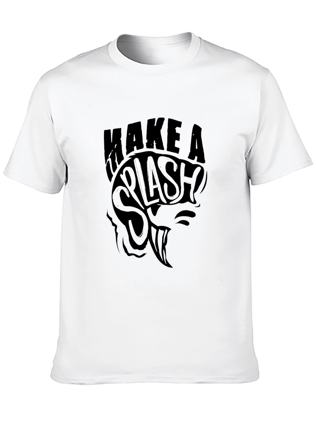 Make a Splash Graphic Tee - Black Cotton T-Shirt