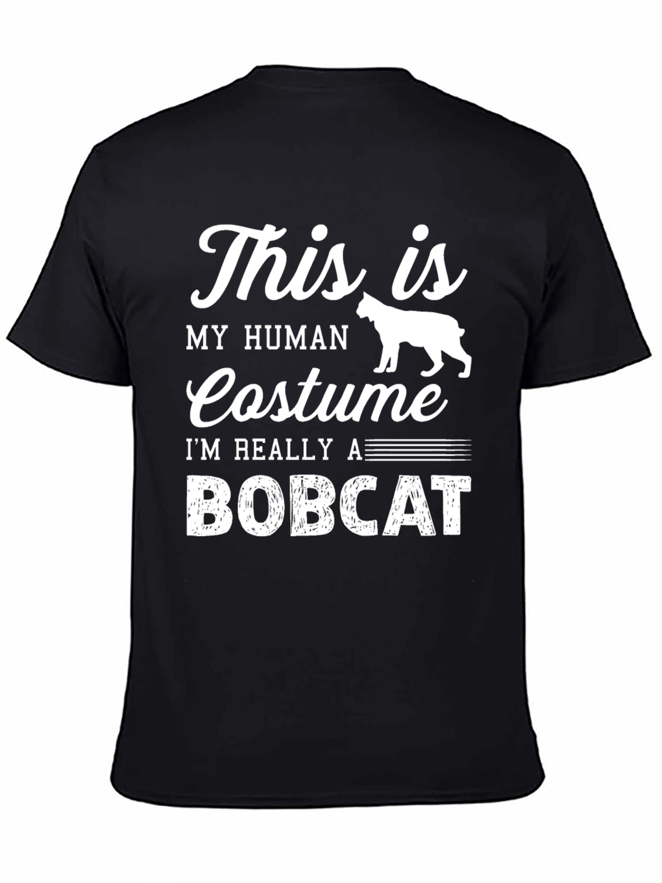 Bobcat Human Costume T-Shirt Funny Animal Tee