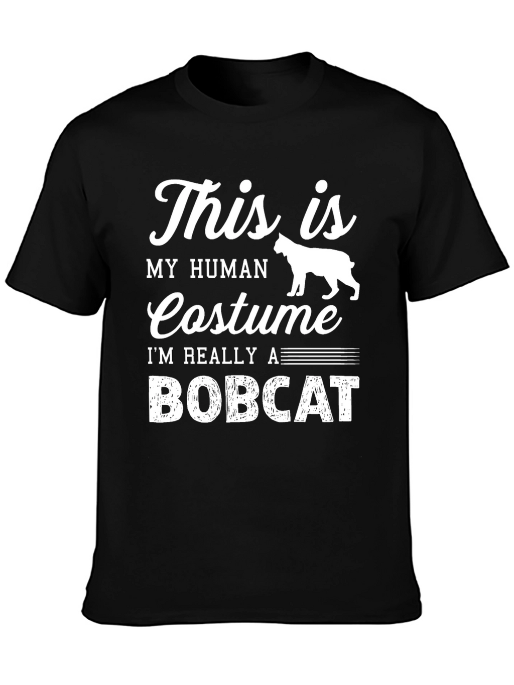 Bobcat Human Costume T-Shirt Funny Animal Tee