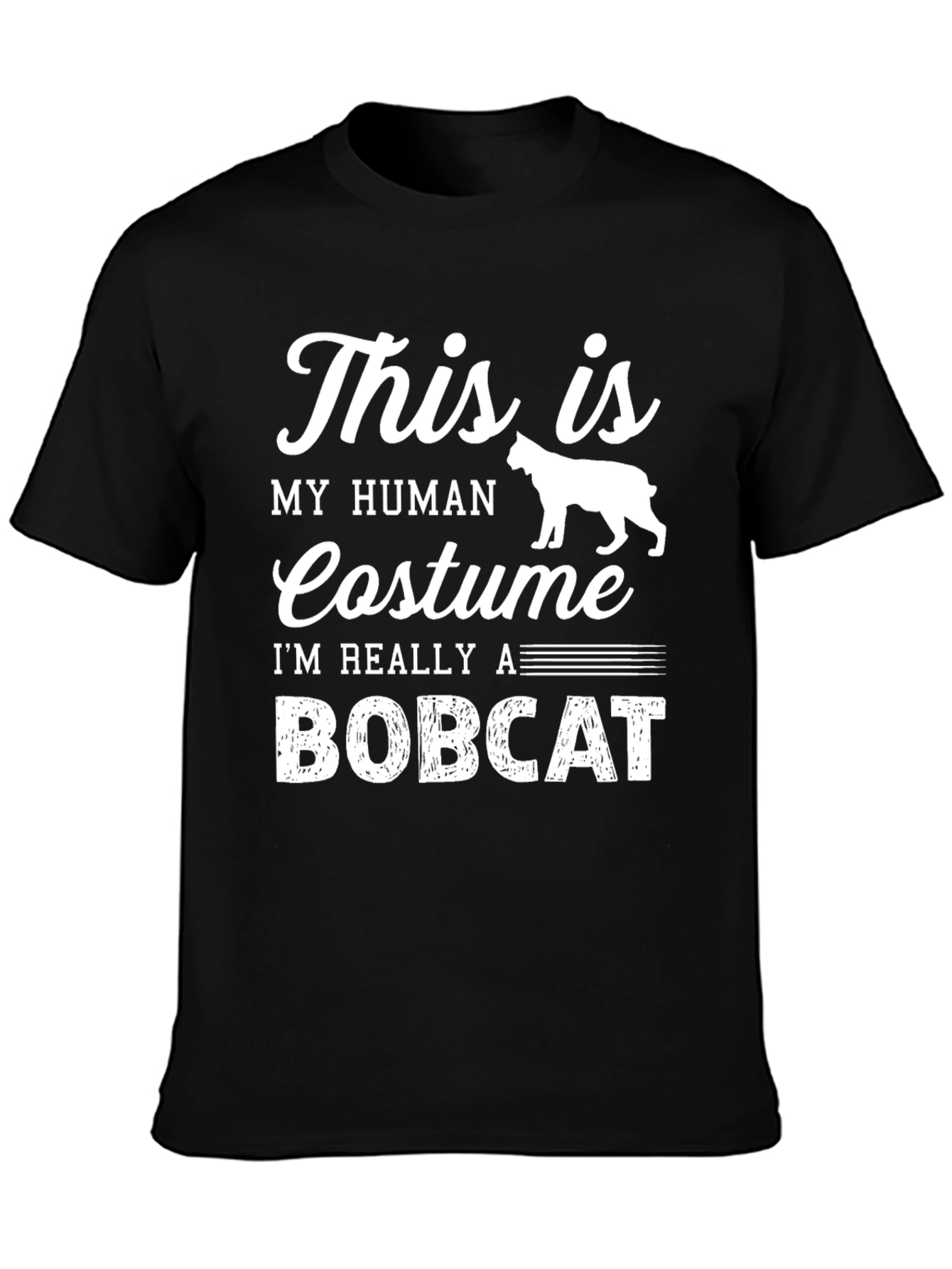 Bobcat Human Costume T-Shirt Funny Animal Tee