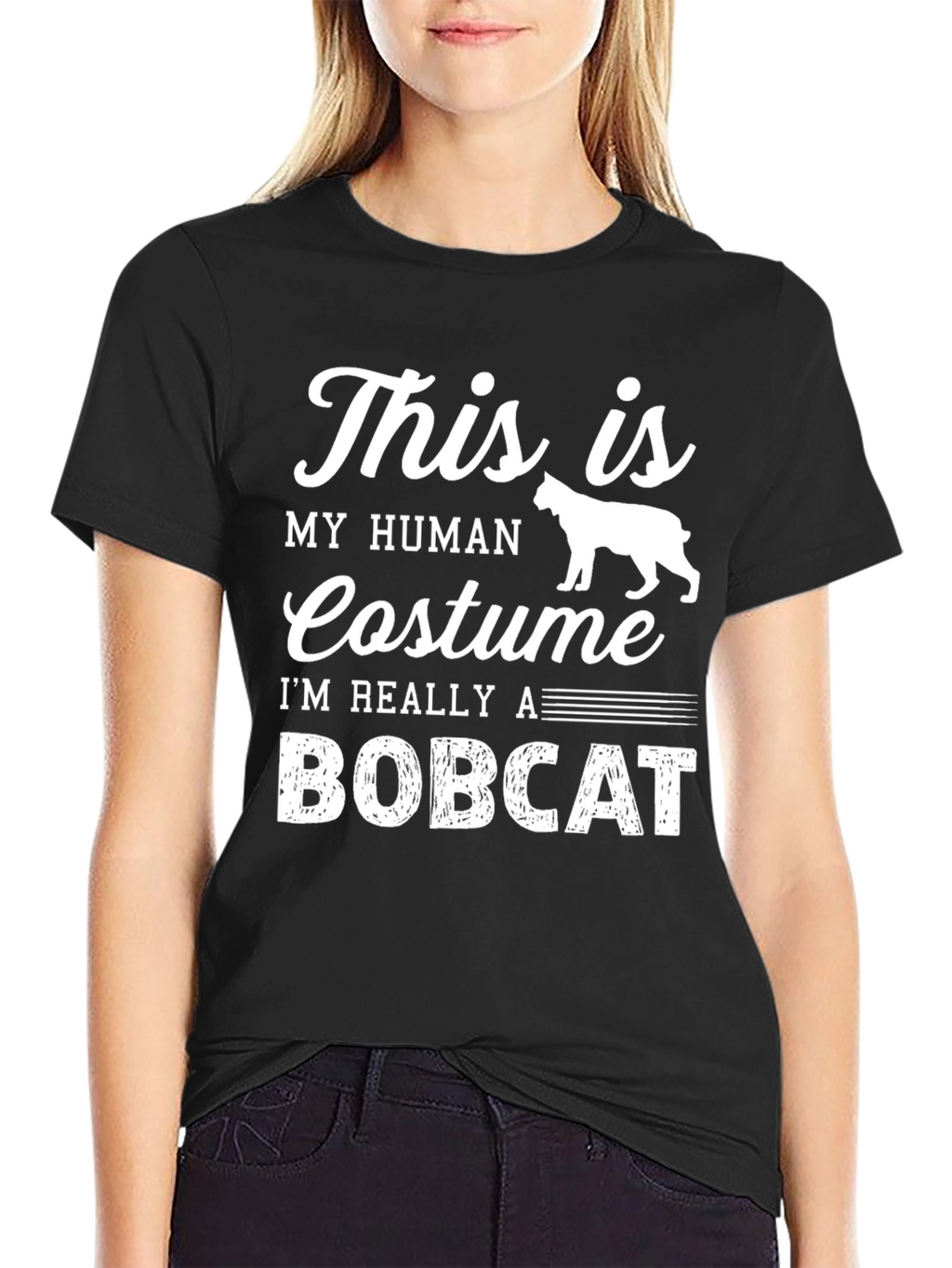 Bobcat Human Costume T-Shirt Funny Animal Tee