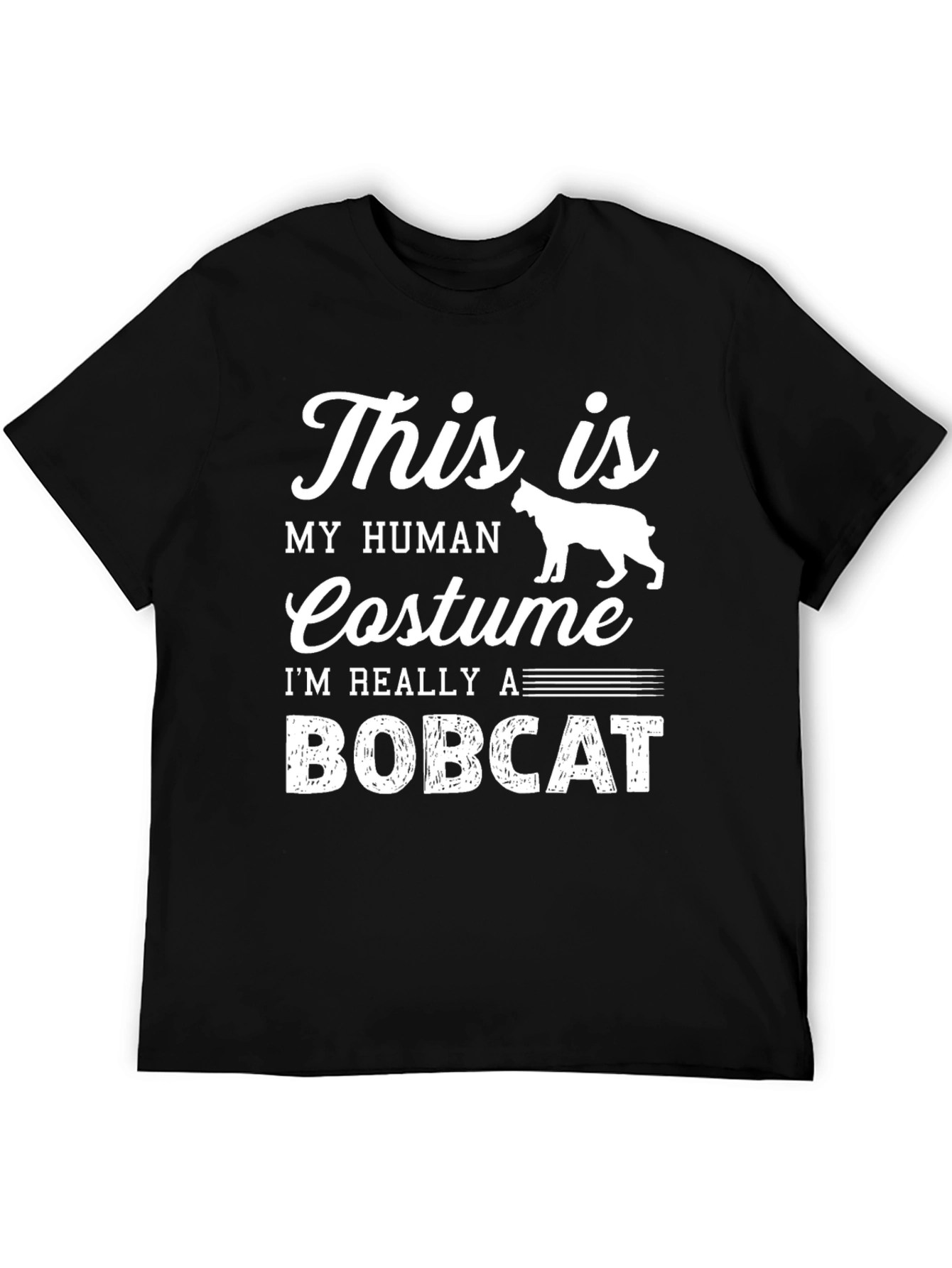 Bobcat Human Costume T-Shirt Funny Animal Tee