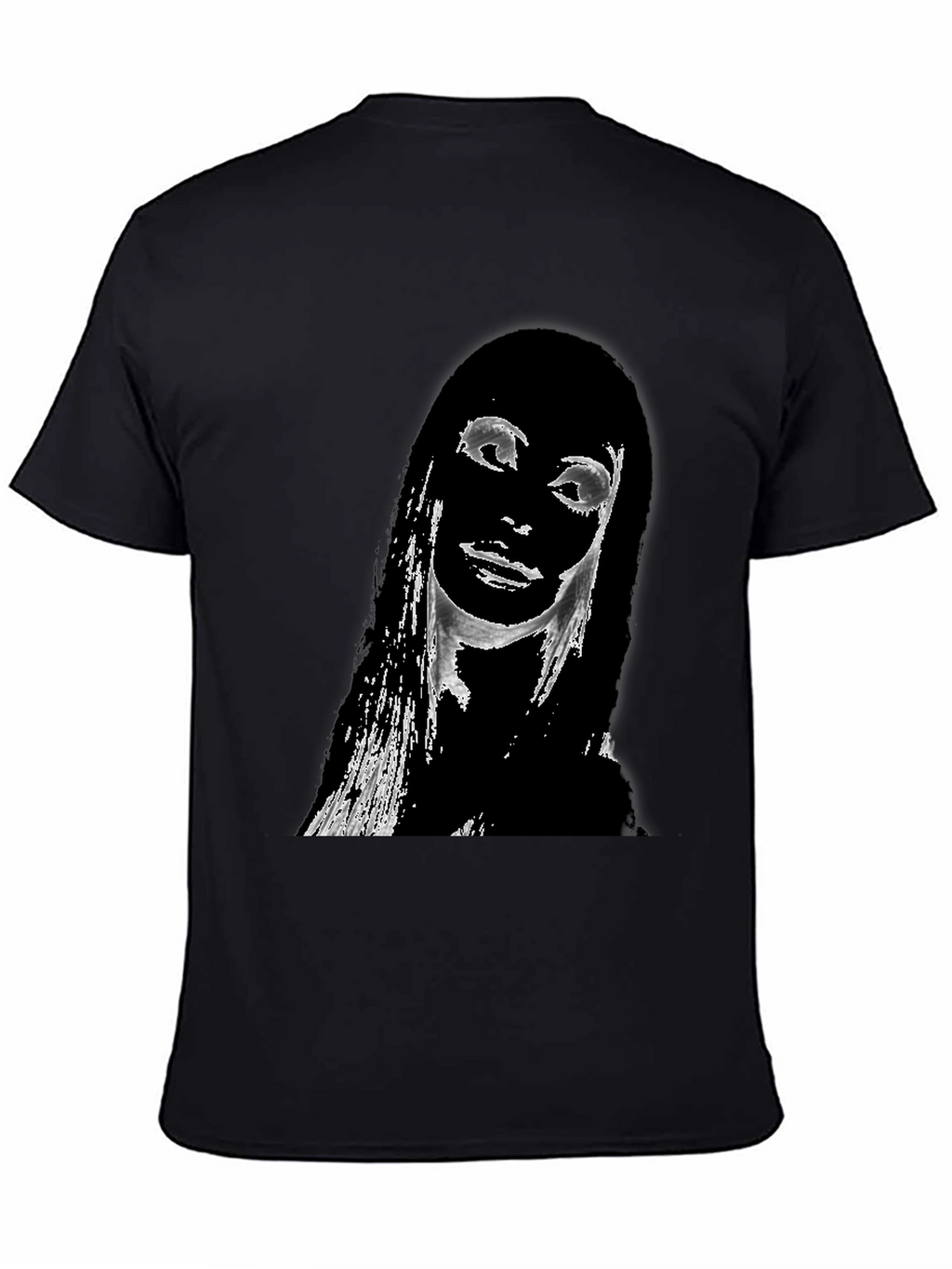 Edgy Portrait Graphic T-Shirt - Unisex Black Tee