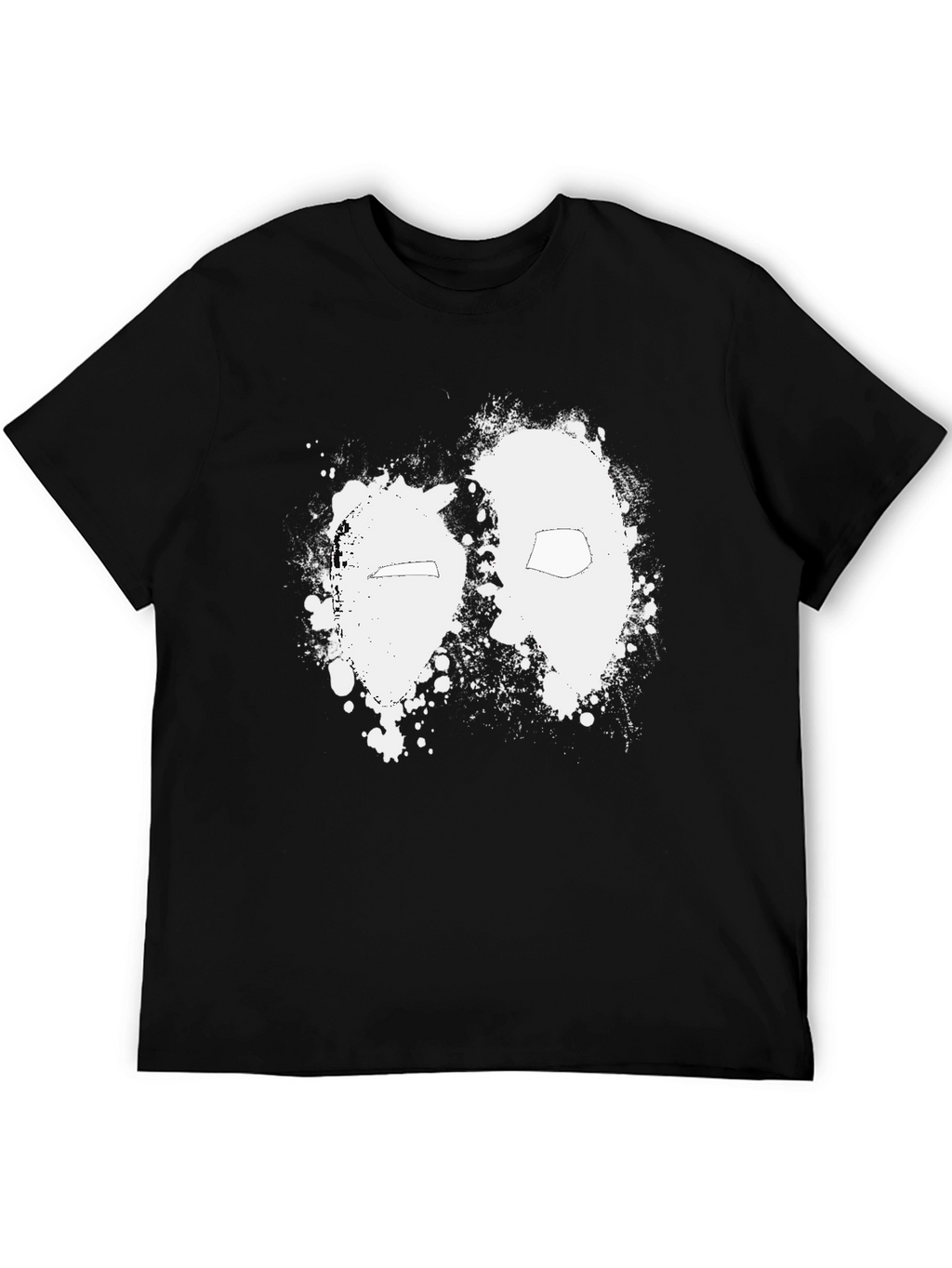 Deadpool Splatter Graphic Black T-Shirt
