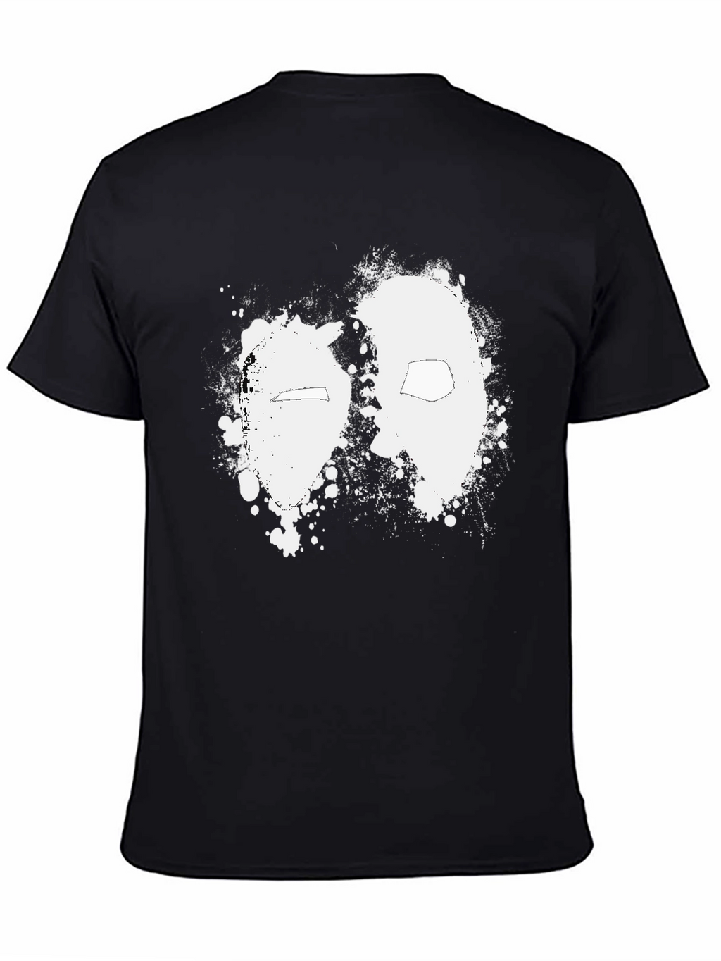 Deadpool Splatter Graphic Black T-Shirt
