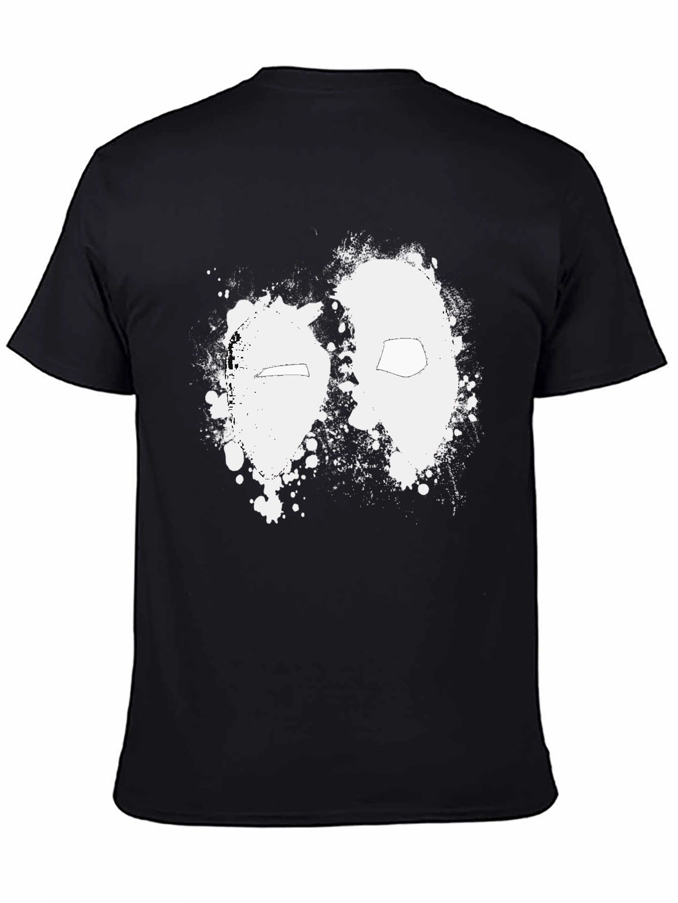 Deadpool Splatter Graphic Black T-Shirt
