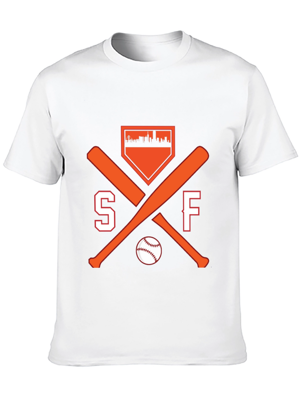 SF Baseball Fan T-Shirt - City Skyline Design
