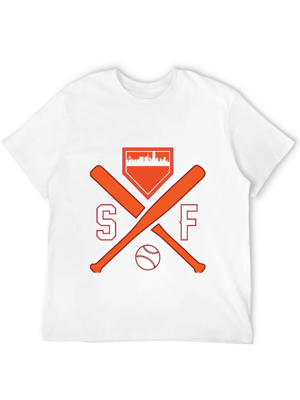 SF Baseball Fan T-Shirt - City Skyline Design