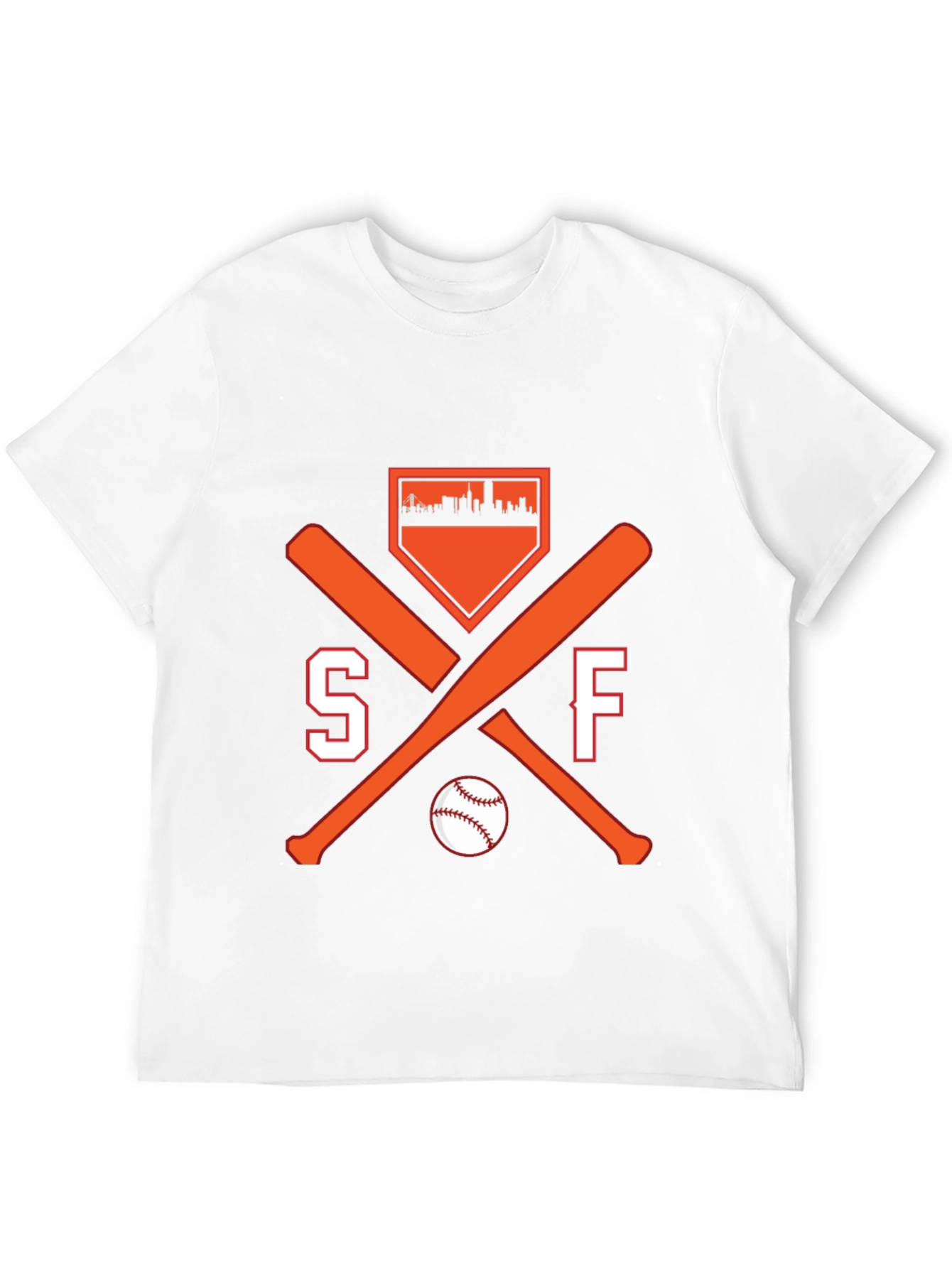 SF Baseball Fan T-Shirt - City Skyline Design
